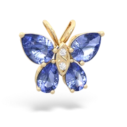 Tanzanite Butterfly 14K Yellow Gold pendant P2215