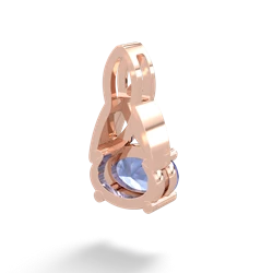 Tanzanite Celtic Trinity Knot 14K Rose Gold pendant P2389