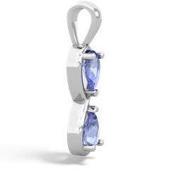 Tanzanite Infinity 14K White Gold pendant P5050