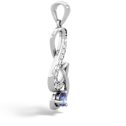 Tanzanite G-Clef Music 14K White Gold pendant P5830