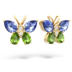 Tanzanite Butterfly 14K Yellow Gold earrings E2215