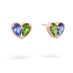 Tanzanite 'Our Heart' 14K Rose Gold earrings E5072