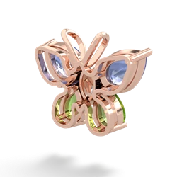 Tanzanite Butterfly 14K Rose Gold pendant P2215