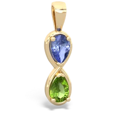 Tanzanite Infinity 14K Yellow Gold pendant P5050