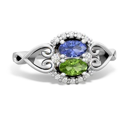 Tanzanite Love Nest 14K White Gold ring R5860