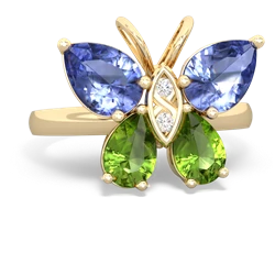 Tanzanite Butterfly 14K Yellow Gold ring R2215