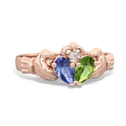 Tanzanite 'Our Heart' Claddagh 14K Rose Gold ring R2388