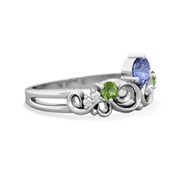 Tanzanite Crown Keepsake 14K White Gold ring R5740