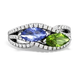 Tanzanite Diamond Rivers 14K White Gold ring R3070