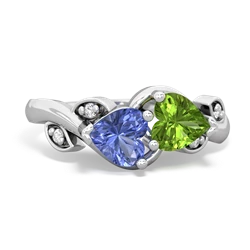 Tanzanite Floral Elegance 14K White Gold ring R5790