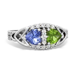 Tanzanite Sparkling Celtic Knot 14K White Gold ring R2645