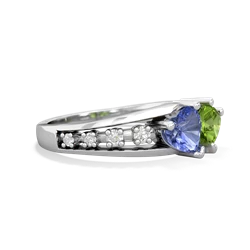 Tanzanite Heart To Heart 14K White Gold ring R3342