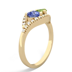 Tanzanite Mother And Child 14K Yellow Gold ring R3010