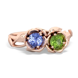 Tanzanite Rose Garden 14K Rose Gold ring R5510