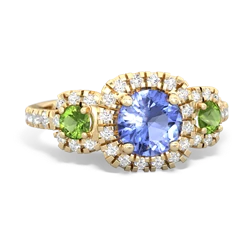 Tanzanite Regal Halo 14K Yellow Gold ring R5350