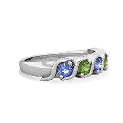 Tanzanite Anniversary Band 14K White Gold ring R2089