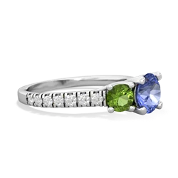 Tanzanite Pave Trellis 14K White Gold ring R5500