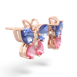 Tanzanite Butterfly 14K Rose Gold earrings E2215