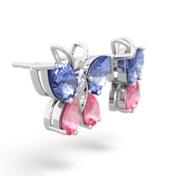 Tanzanite Butterfly 14K White Gold earrings E2215