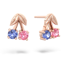 Tanzanite Sweet Cherries 14K Rose Gold earrings E7001