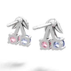 Tanzanite Sweet Cherries 14K White Gold earrings E7001