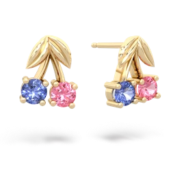 Tanzanite Sweet Cherries 14K Yellow Gold earrings E7001