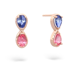 Tanzanite Infinity 14K Rose Gold earrings E5050