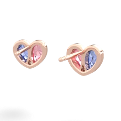 Tanzanite 'Our Heart' 14K Rose Gold earrings E5072