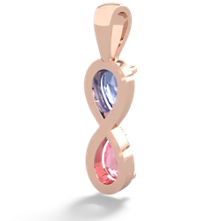 Tanzanite Infinity 14K Rose Gold pendant P5050