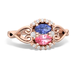 Tanzanite Love Nest 14K Rose Gold ring R5860