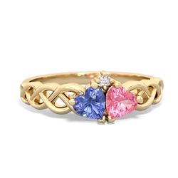 Tanzanite Heart To Heart Braid 14K Yellow Gold ring R5870