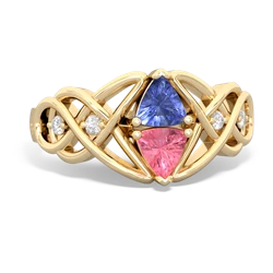 Tanzanite Keepsake Celtic Knot 14K Yellow Gold ring R5300