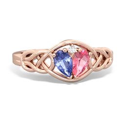 Tanzanite Celtic Love Knot 14K Rose Gold ring R5420