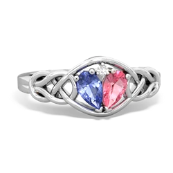 Tanzanite Celtic Love Knot 14K White Gold ring R5420