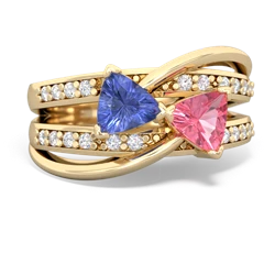 Tanzanite Bowtie 14K Yellow Gold ring R2360