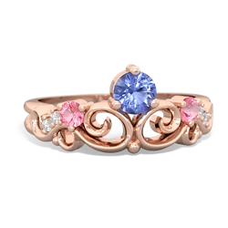 Tanzanite Crown Keepsake 14K Rose Gold ring R5740