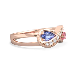 Tanzanite Diamond Infinity 14K Rose Gold ring R5390