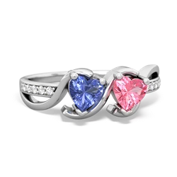 Tanzanite Side By Side 14K White Gold ring R3090