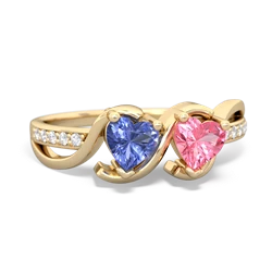 Tanzanite Side By Side 14K Yellow Gold ring R3090