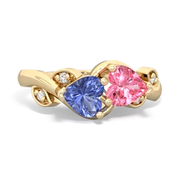 Tanzanite Floral Elegance 14K Yellow Gold ring R5790