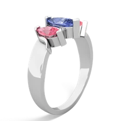 Tanzanite Three Peeks 14K White Gold ring R2433