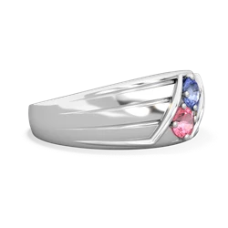 Tanzanite Men's Streamline 14K White Gold ring R0460