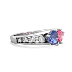 Tanzanite Heart To Heart 14K White Gold ring R3342