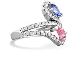 Tanzanite Diamond Dazzler 14K White Gold ring R3000