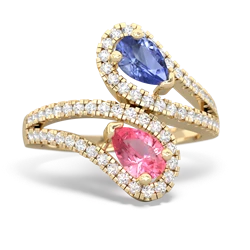 Tanzanite Diamond Dazzler 14K Yellow Gold ring R3000