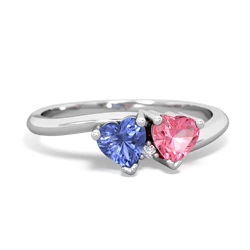 Tanzanite Sweethearts 14K White Gold ring R5260