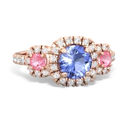 Tanzanite Regal Halo 14K Rose Gold ring R5350