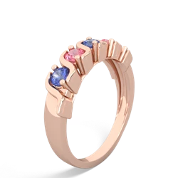 Tanzanite Anniversary Band 14K Rose Gold ring R2089