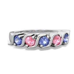 Tanzanite Anniversary Band 14K White Gold ring R2089