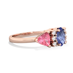 Tanzanite Antique Style Three Stone 14K Rose Gold ring R2186